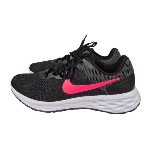 Nike Next Revolution 6 Women's Running Shoes Size 9.5 Black Hyper Pink Mesh - Picture 2 of 5